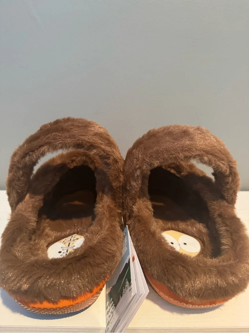 CROCS South Park Orange Faux-Fur Lined Clog Mules with Charms